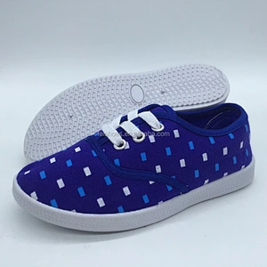 Fashion Custom kids injection sports canvas flat casual shoes