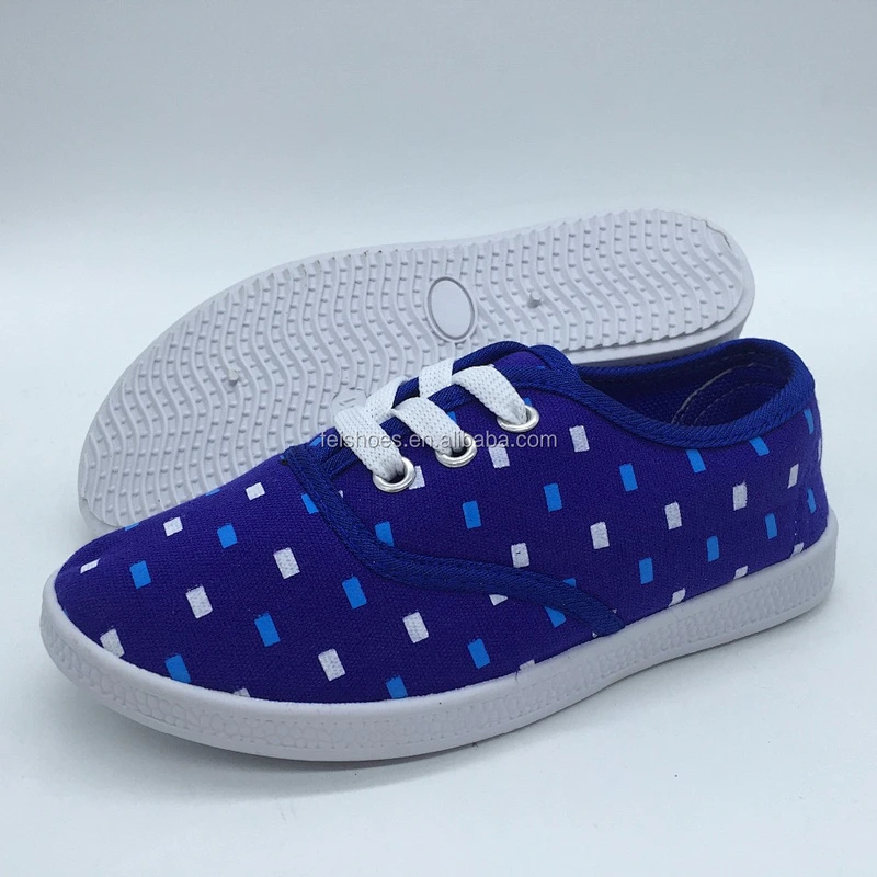 Fashion Custom kids injection sports canvas flat casual shoes