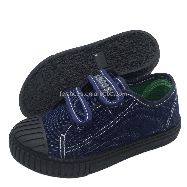 New design breathable kids injection flat casual canvas shoes