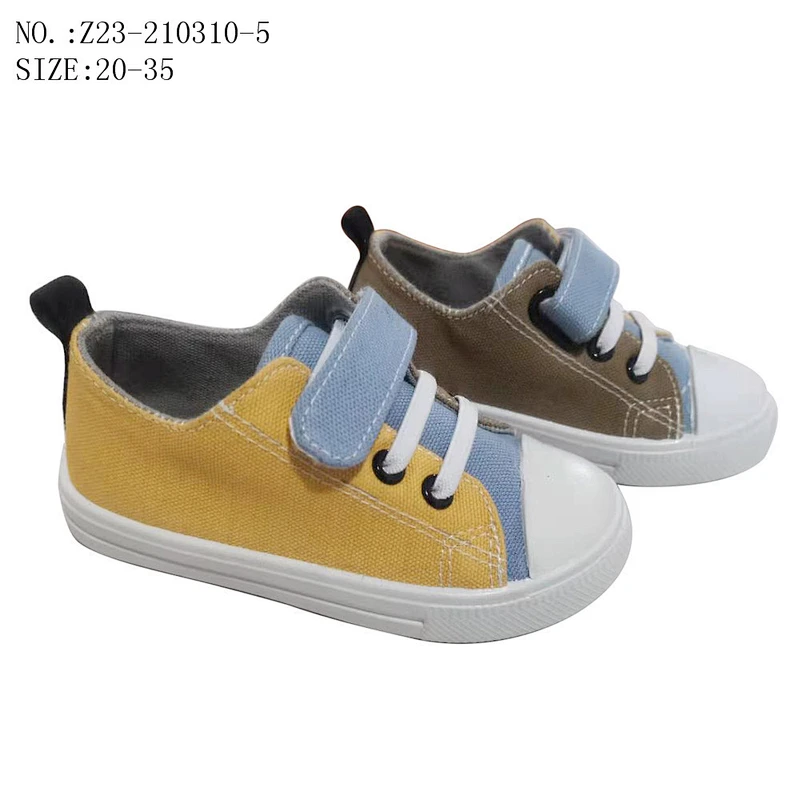 Customize High Quality Injection Children Custom School Students Shoes Casual Canvas Shoes with Magic Tape