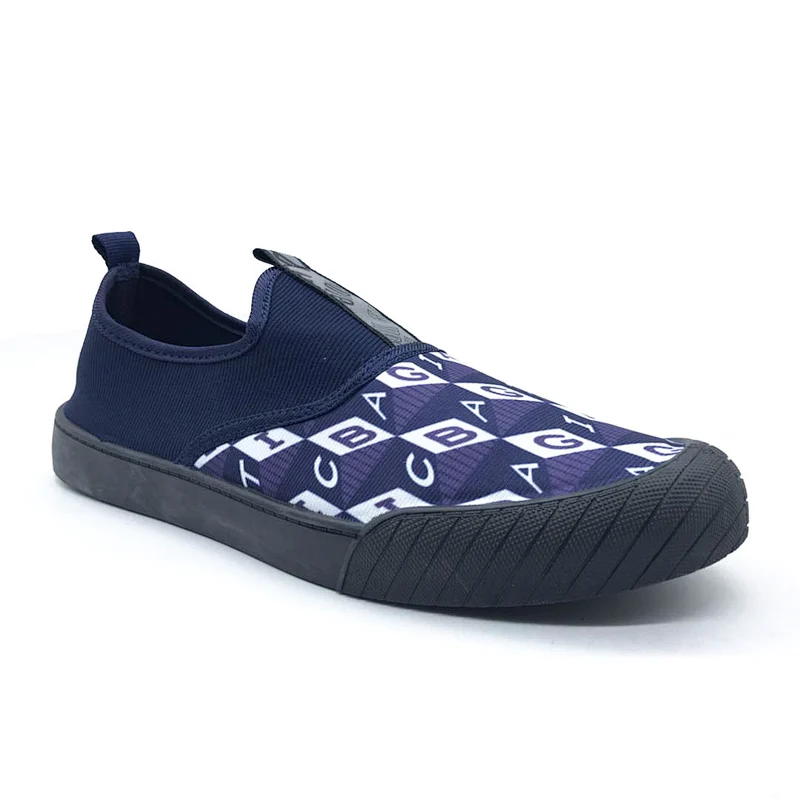 Hot Sale Cheap Men Flat Injection Casual Canvas Shoes with Customized
