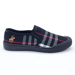 Factory Price Fashion Men Flat Injection Canvas Casual Shoes with Customized