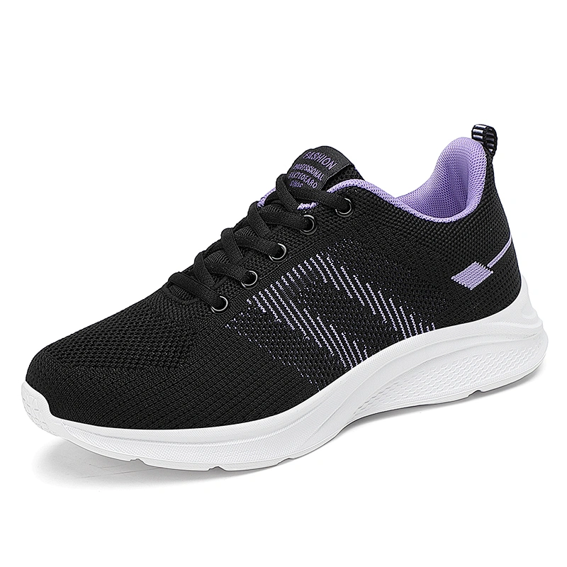 New Arrival Lace-up Women's sport Casual Shoes ladies fly knitted Running walking sneaker Shoes