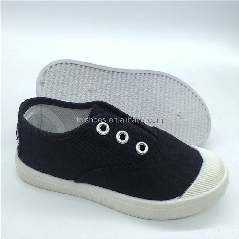 Newest fashion lace up children casual flat canvas shoes