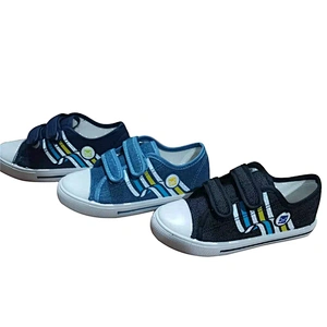 Factory OEM cheap Customize Three Colors Fashion Children School Shoes Students Casual Canvas Shoes with Magic Tape