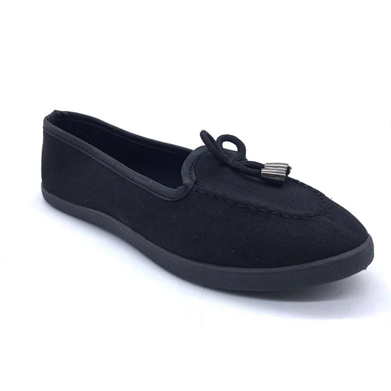 Customize Cheap Price Custom Women Slip on Injection flat Casual Dress Canvas Shoes