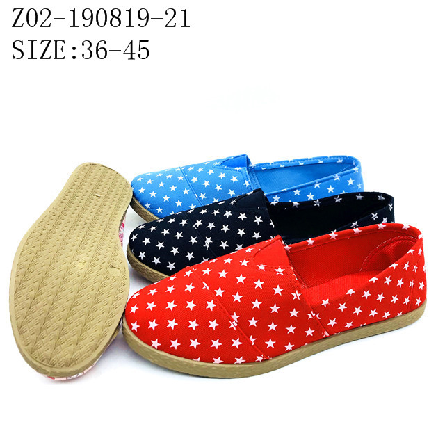 OEM Factory Customize Latest Design Fashion injection Shoes Flat Casual Canvas Shoes for women