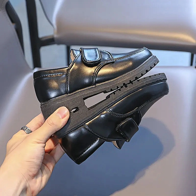 Kids Black Sneaker School Dress Shoes