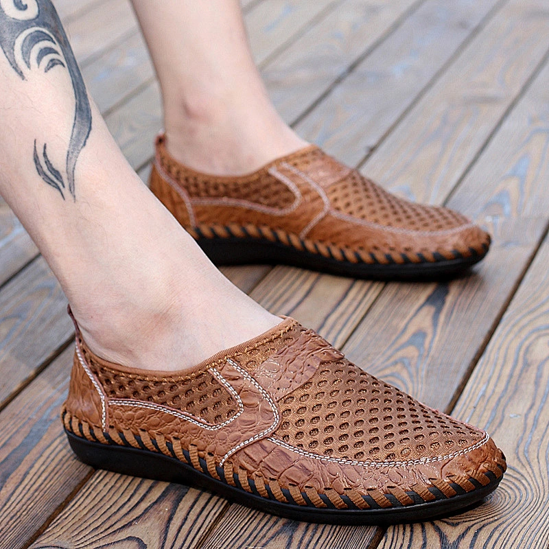 Plus Size Summer Men Slip on Mesh Casual Walking Shoes