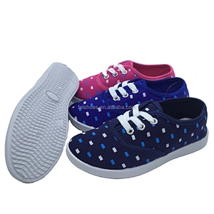 Fashion Custom kids injection sports canvas flat casual shoes
