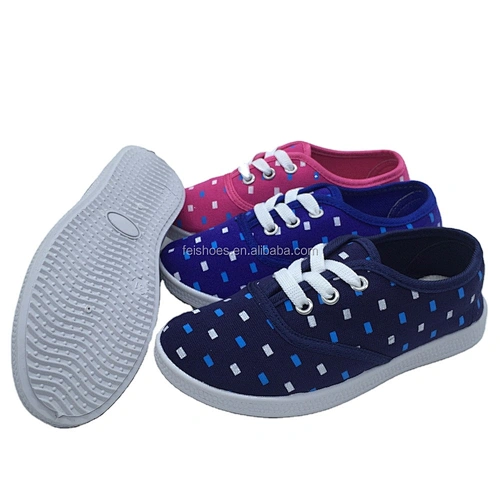 Fashion Custom kids injection sports canvas flat casual shoes