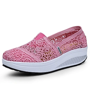 Women Wedge Shoes Breathable Sneakers Slip On Casual Walking Shoes