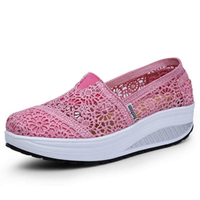 Women Wedge Shoes Breathable Sneakers Slip On Casual Walking Shoes
