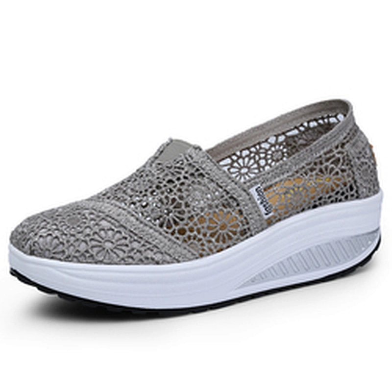 Women Wedge Shoes Breathable Sneakers Slip On Casual Walking Shoes