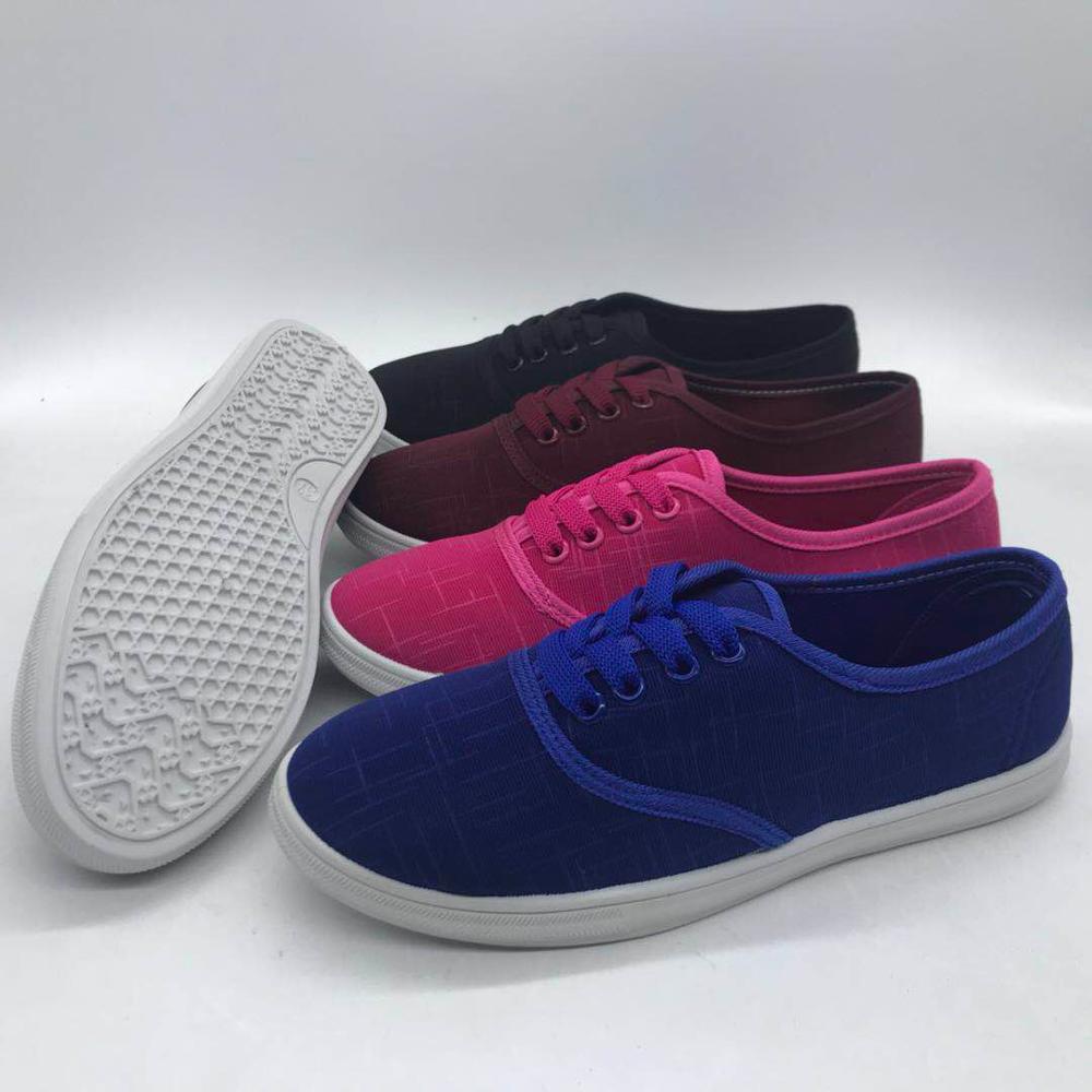 Newest Style Women Flat Injection Shoes Casual Canvas Shoes