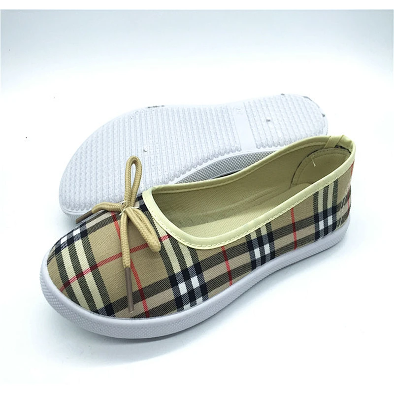 Leisure style lady injection flat canvas shoes
