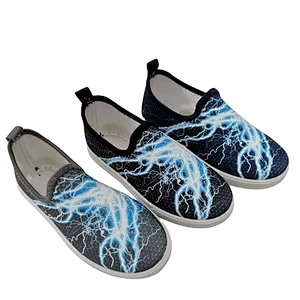 Factory OEM cheap Customize Classical Design Children Injection Slip on Loafers Footwear Casual Canvas Shoes