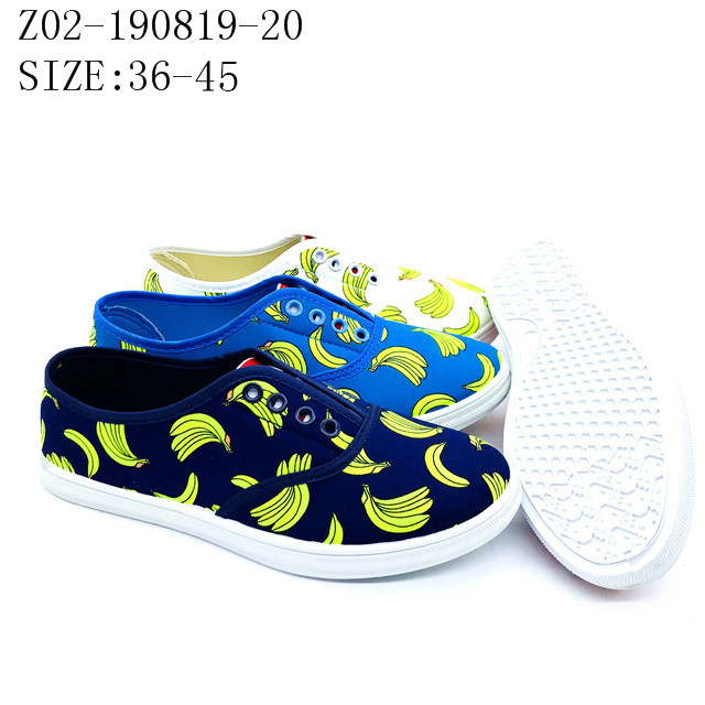OEM Factory Customize Latest Design Fashion Ladies injection Shoes Flat Canvas Casual Shoes