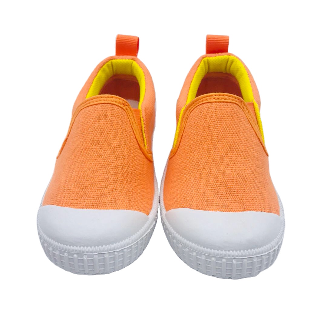 High quality fashion children slip on injection casual loafers canvas shoes