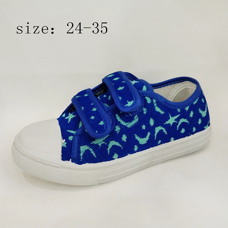 High Quality Magic Tape Children injection Casual Canvas Shoes