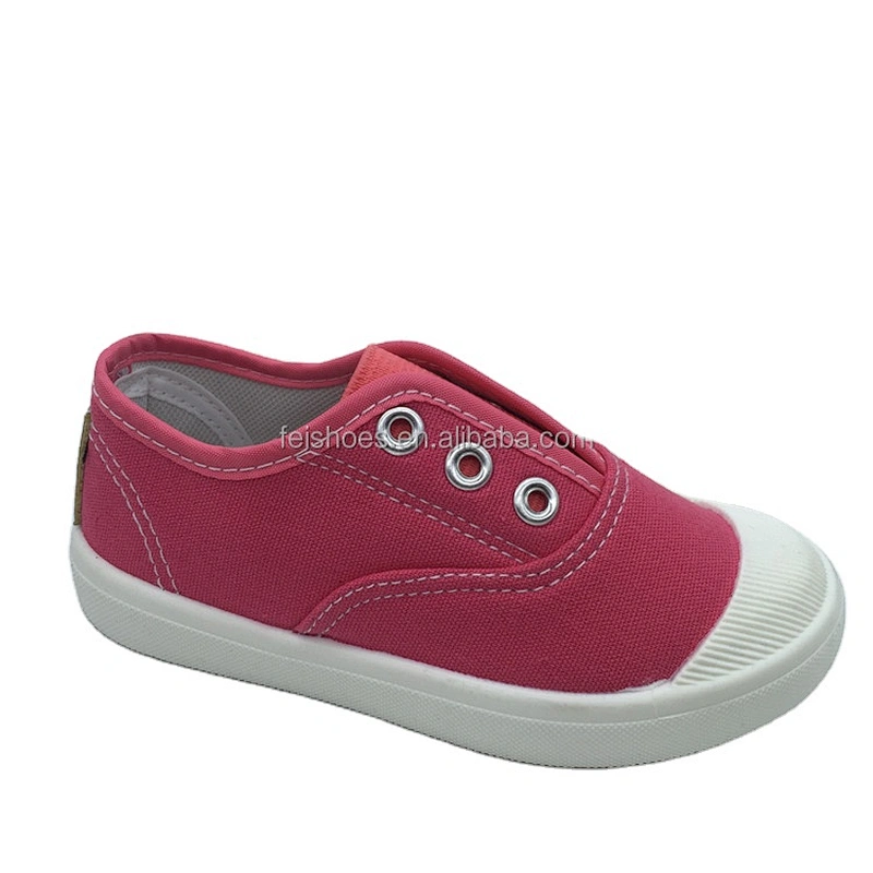 Newest fashion lace up children casual flat canvas shoes