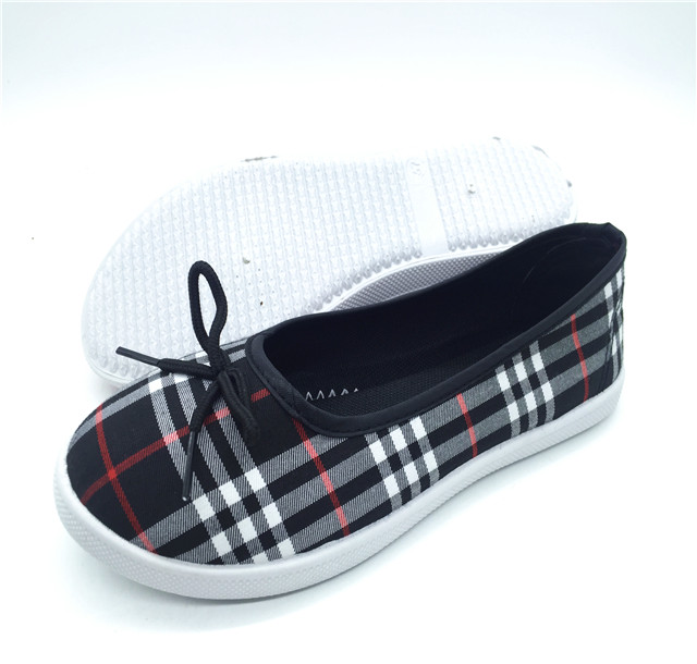 Leisure style lady injection flat canvas shoes
