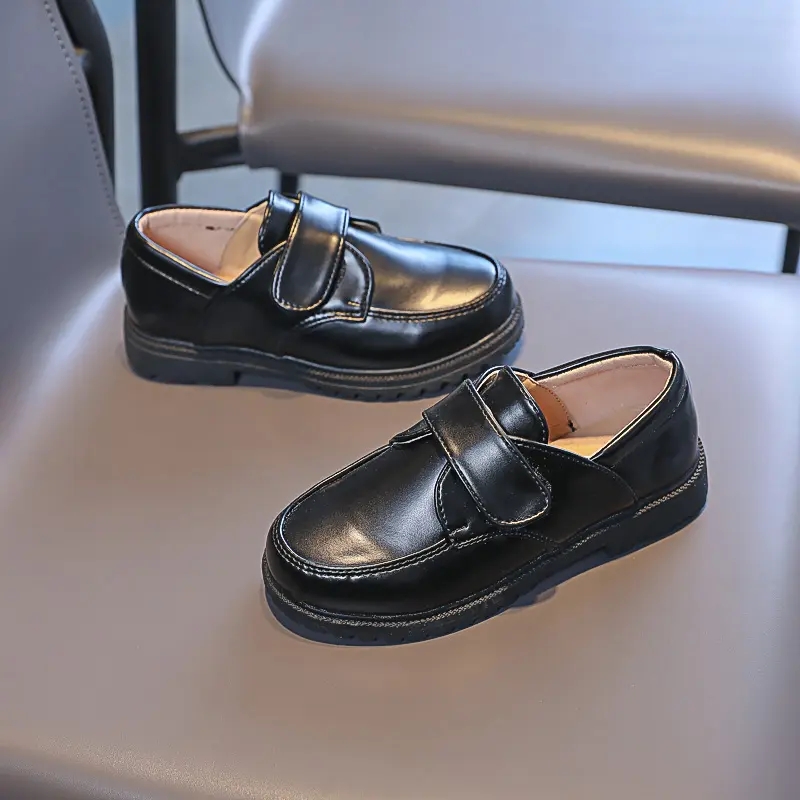 Kids Black Sneaker School Dress Shoes