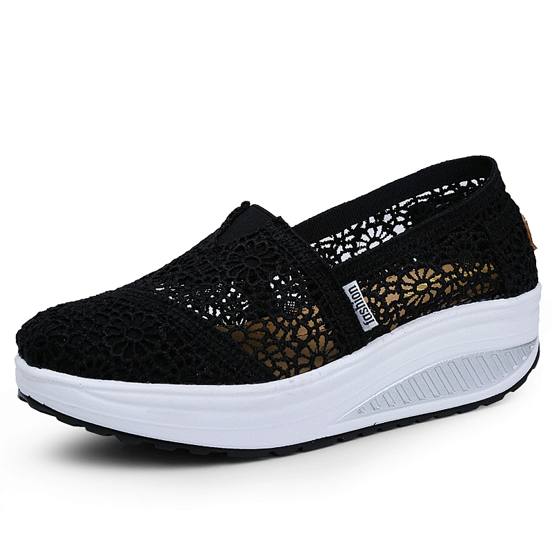Women Wedge Shoes Breathable Sneakers Slip On Casual Walking Shoes