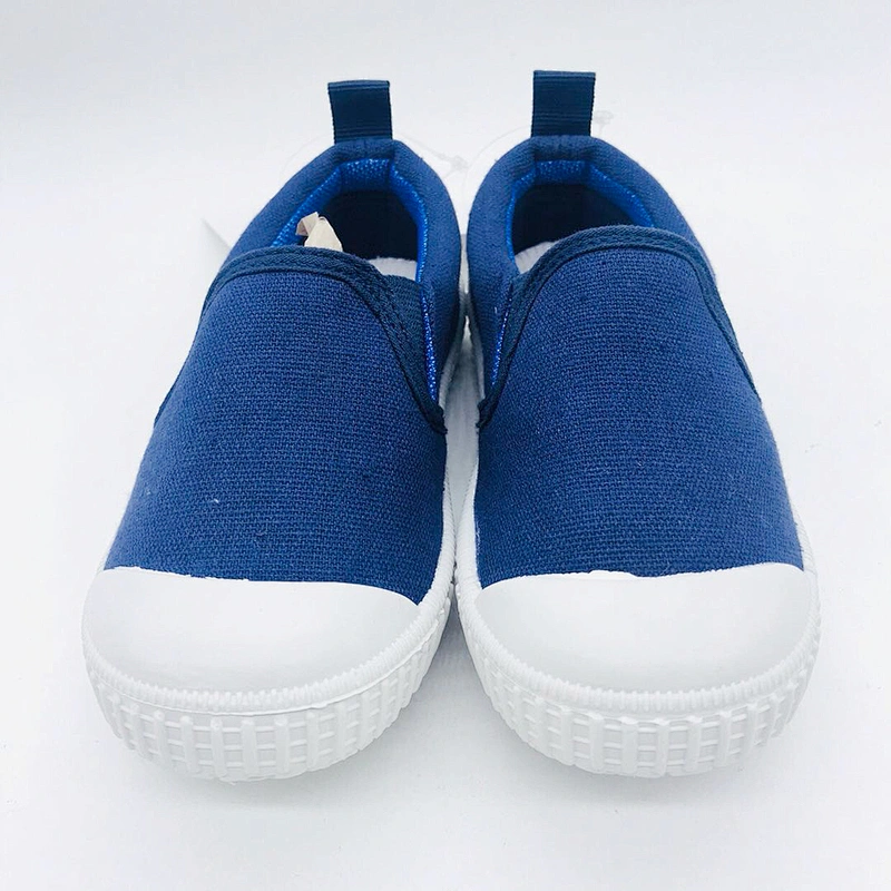 High quality fashion children slip on injection casual loafers canvas shoes