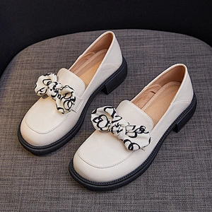 Women Slip on Bow Oxfords Loafer Shoes Flats