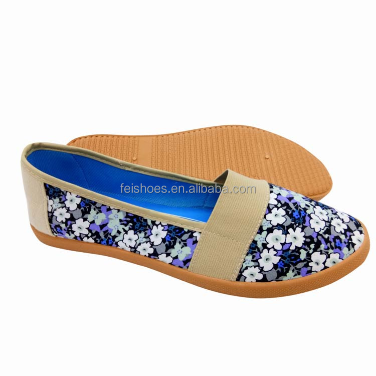 Cheap latest design lady flat shoes casual shoes canvas shoes