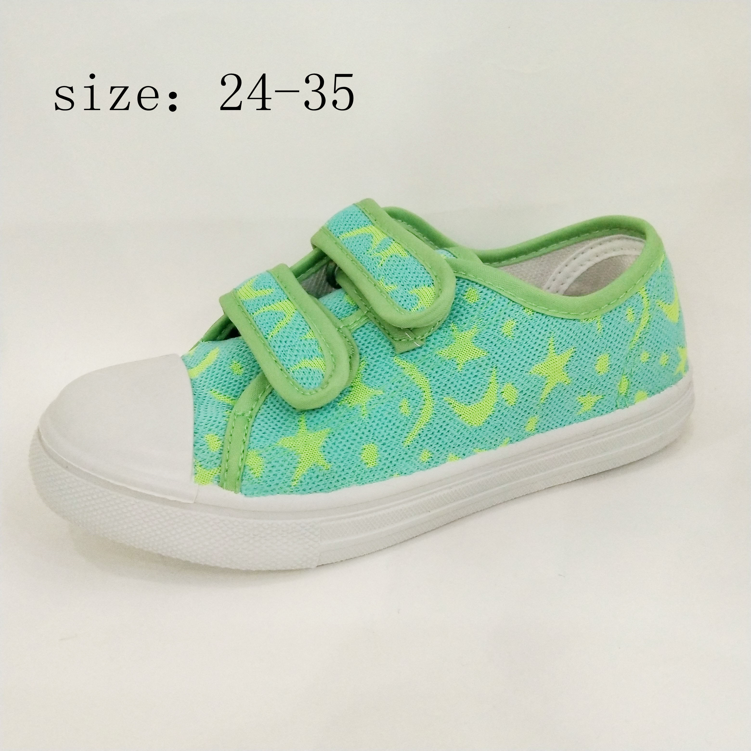 High Quality Magic Tape Children injection Casual Canvas Shoes