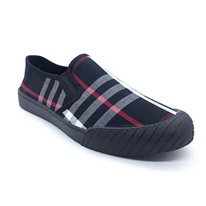 Factory Price Fashion Men Flat Injection Canvas Casual Shoes with Customized