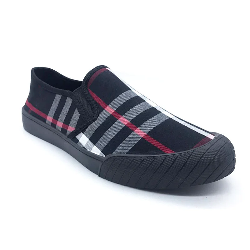 Factory Price Fashion Men Flat Injection Canvas Casual Shoes with Customized