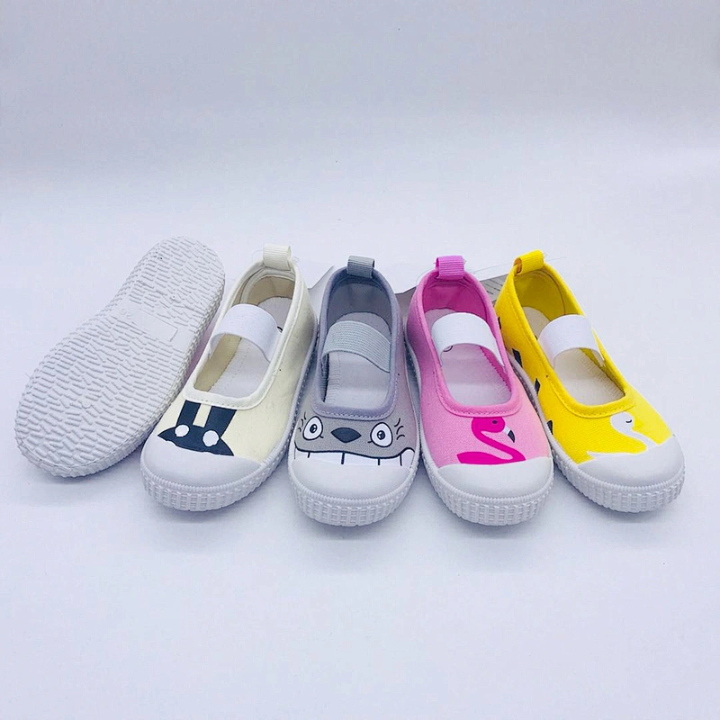 High Quality Children's Elastic Straps Injection Casual Canvas Shoes with Customized
