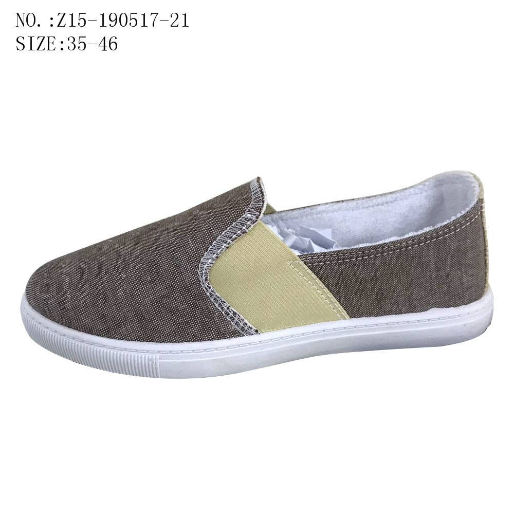 Customize Low price injection men footwear slip on lightweight casual canvas Shoes