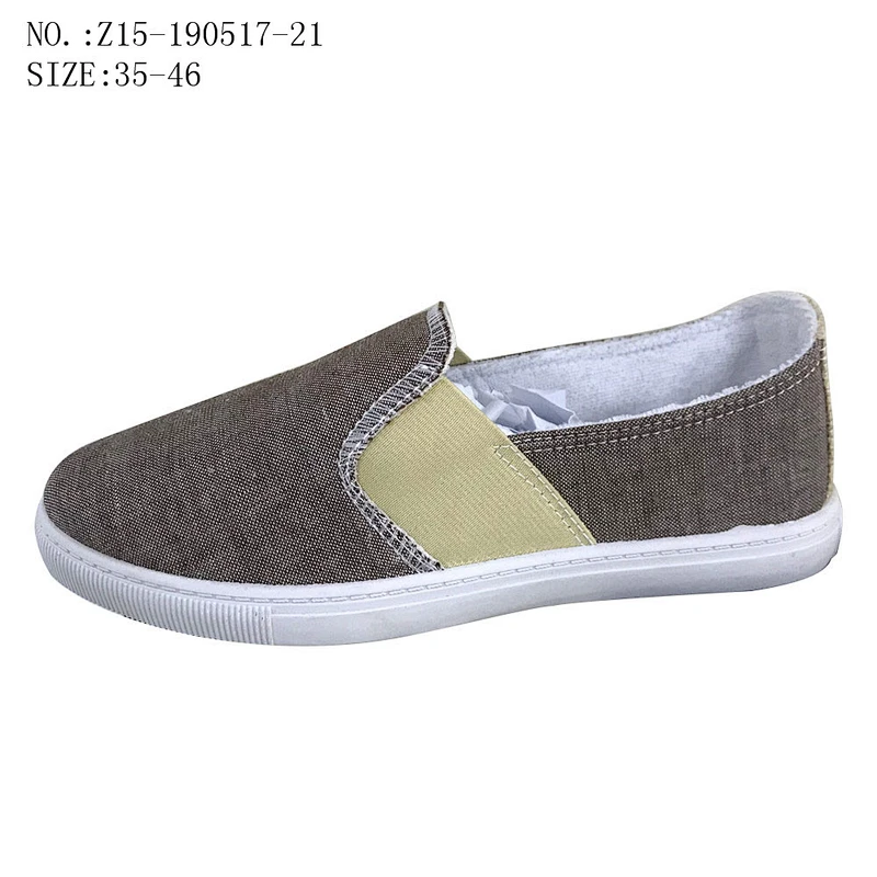 Customize Low price injection men footwear slip on lightweight casual canvas Shoes