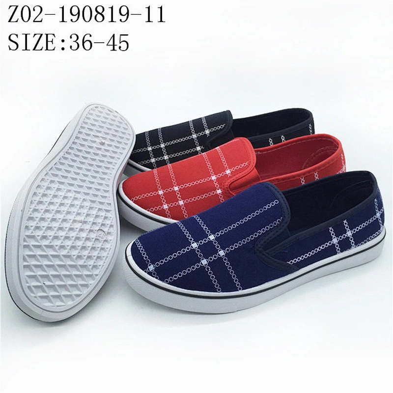 Customize Latest custom breathable women loafers slip on casual flat canvas shoes