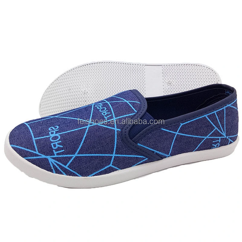 Lady shoes cheap price women slip on flat loafers casual canvas shoes with good price