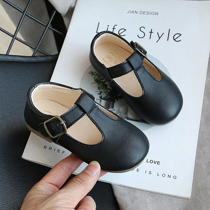 Kids School Party Dress Shoes Children Mary Jane Flats
