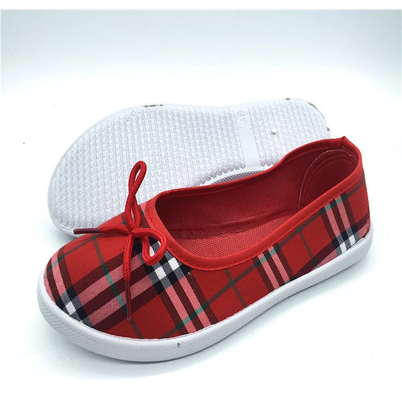 Leisure style lady injection flat canvas shoes