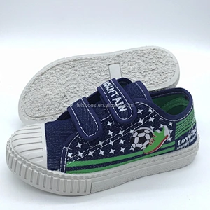 Hot Sale fashion Children Injection Casual flat canvas Shoes with magic tape