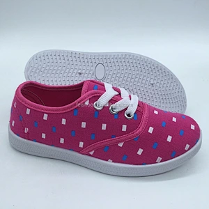 Fashion Custom kids injection sports canvas flat casual shoes