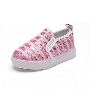 Casual Children loafers slip on canvas shoes with light sole for baby kids