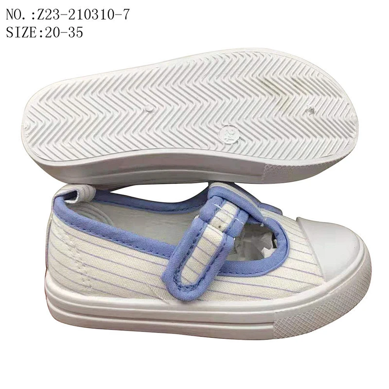 Factory OEM cheap Customize New Custom Children Injection Students School Shoes Casual Canvas Shoes with Magic Tape