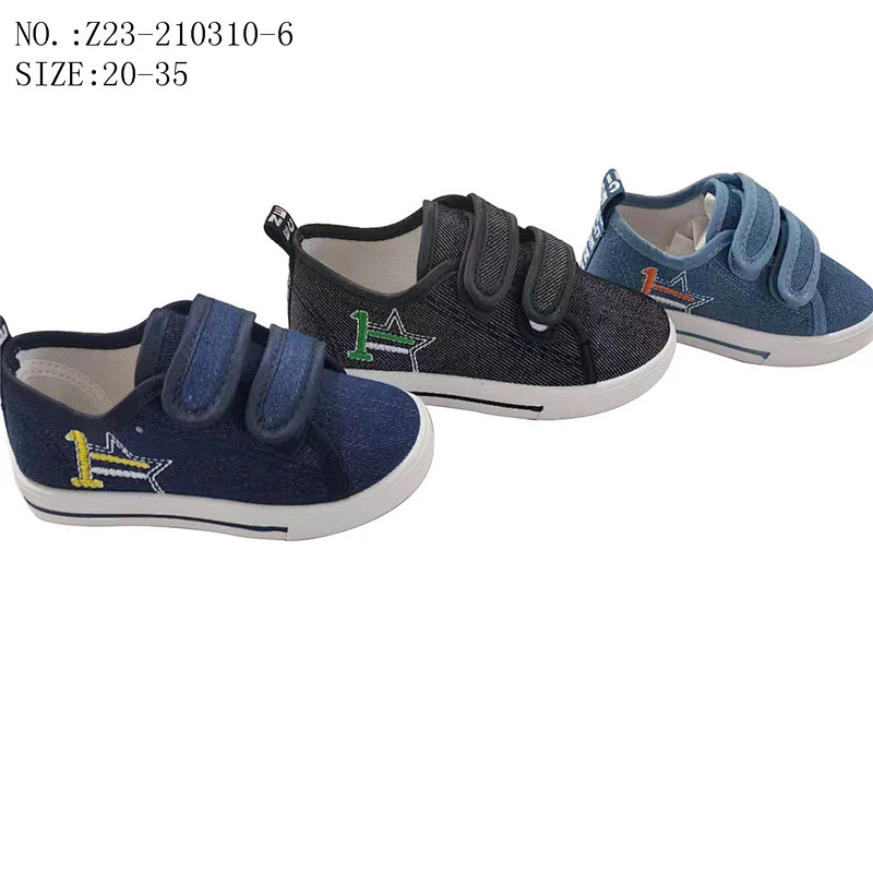Customize High Quality Injection Children Custom School Students Shoes Casual Canvas Shoes with Magic Tape