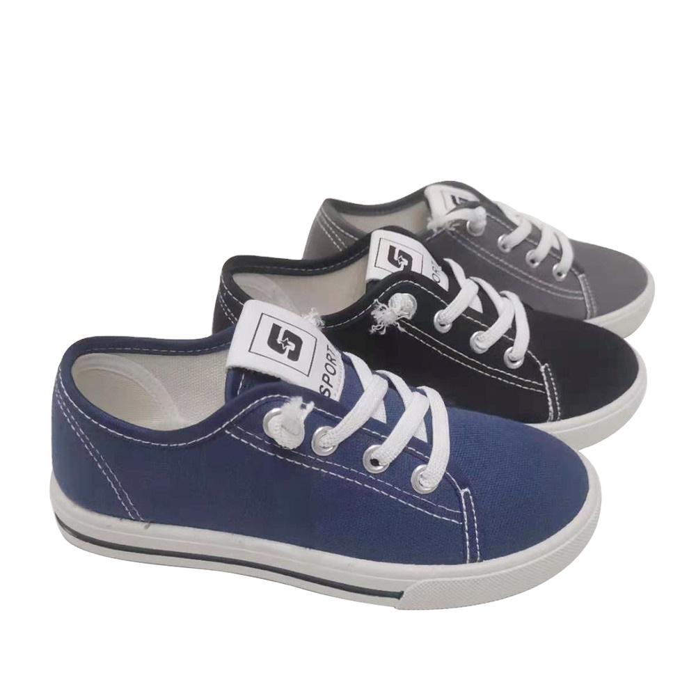 Factory OEM cheap Customize Custom Fashion Style Children Injection Elastic Boys Footwear Casual Canvas Shoes