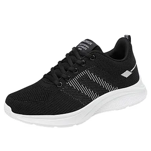New Arrival Lace-up Women's sport Casual Shoes ladies fly knitted Running walking sneaker Shoes