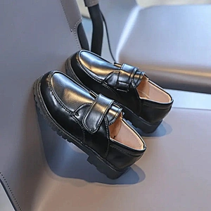 Kids Black Sneaker School Dress Shoes