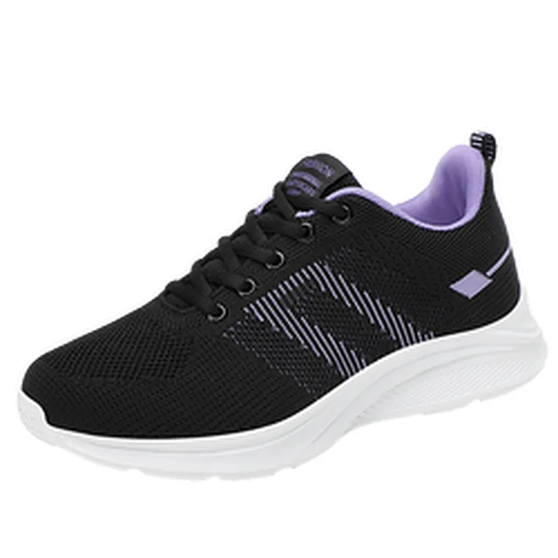 New Arrival Lace-up Women's sport Casual Shoes ladies fly knitted Running walking sneaker Shoes